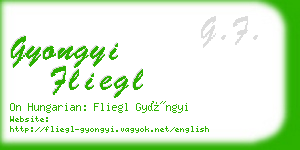 gyongyi fliegl business card